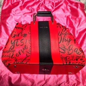 Sassy Jones signature confidence leather logo handbag